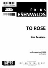 To Rose SSAA choral sheet music cover